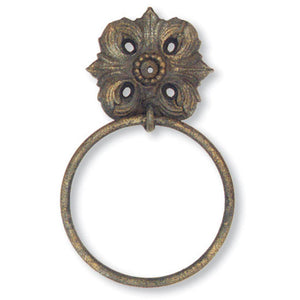 Rosette Towel Ring-Iron Accents