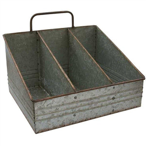 Rustic Organizer Bin-Iron Accents