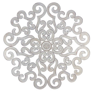 38" Scroll Wall Grill - Ant White-Iron Accents