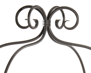 Scroll Double 3-Tier Shelf-Iron Accents