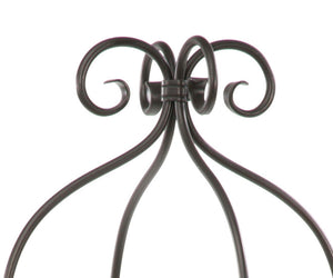 Scroll Single 3-Tier Shelf-Iron Accents