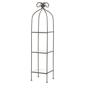 Scroll Single 3-Tier Shelf-Iron Accents