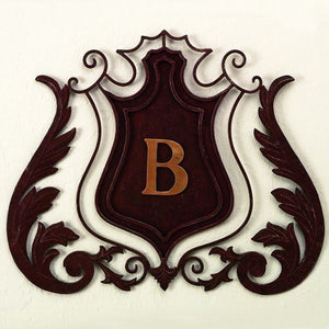 Shield Monogram Wall Grill-Iron Accents