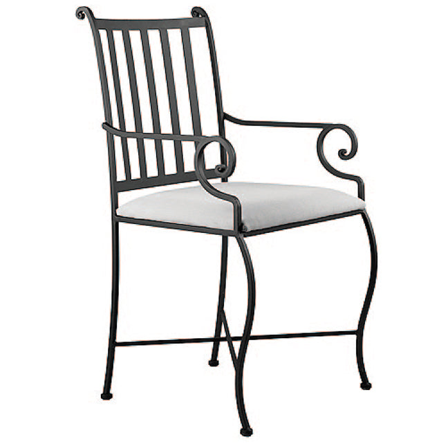 Siena Arm Chair (Set-2)-Iron Accents