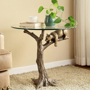 Sleepy Bear End Table-Decor | Iron Accents