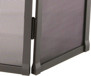 Standard 3-Panel Fire Screen-Iron Accents