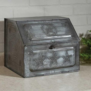 Rustic Metal Bread Box-Iron Accents