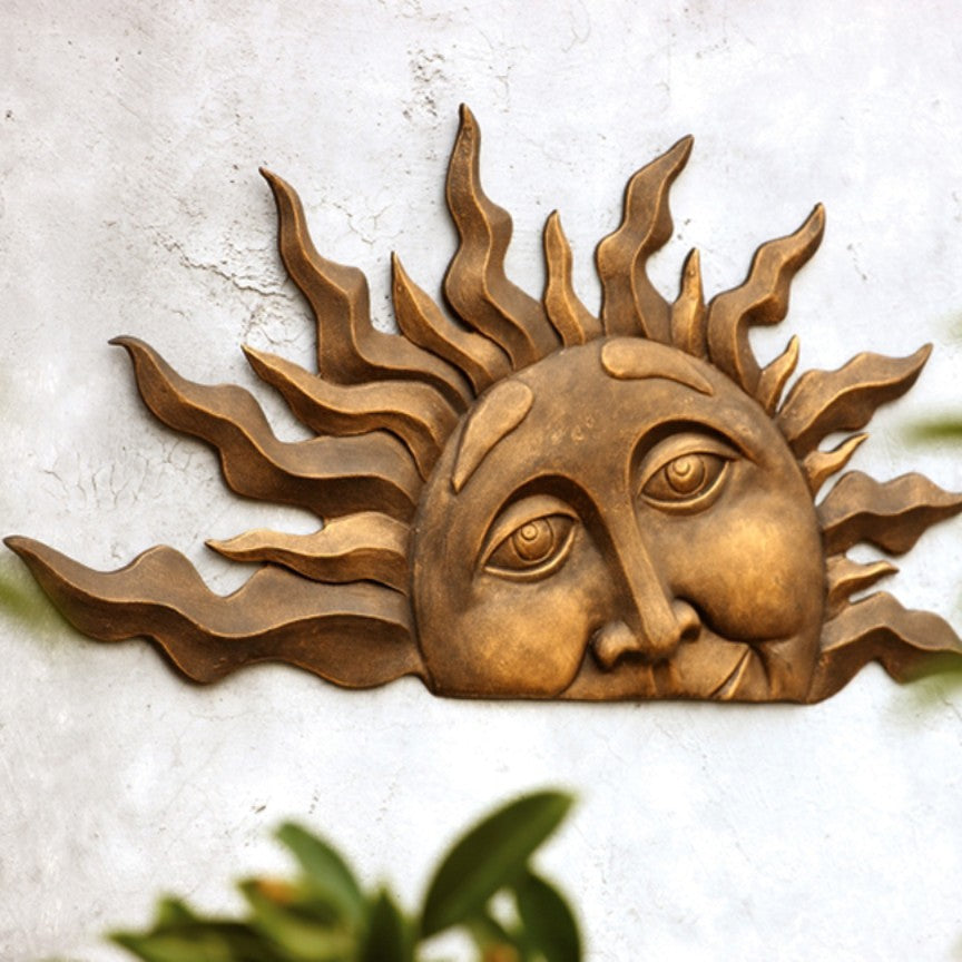 Sun Rays Wall Plaque-Iron Accents