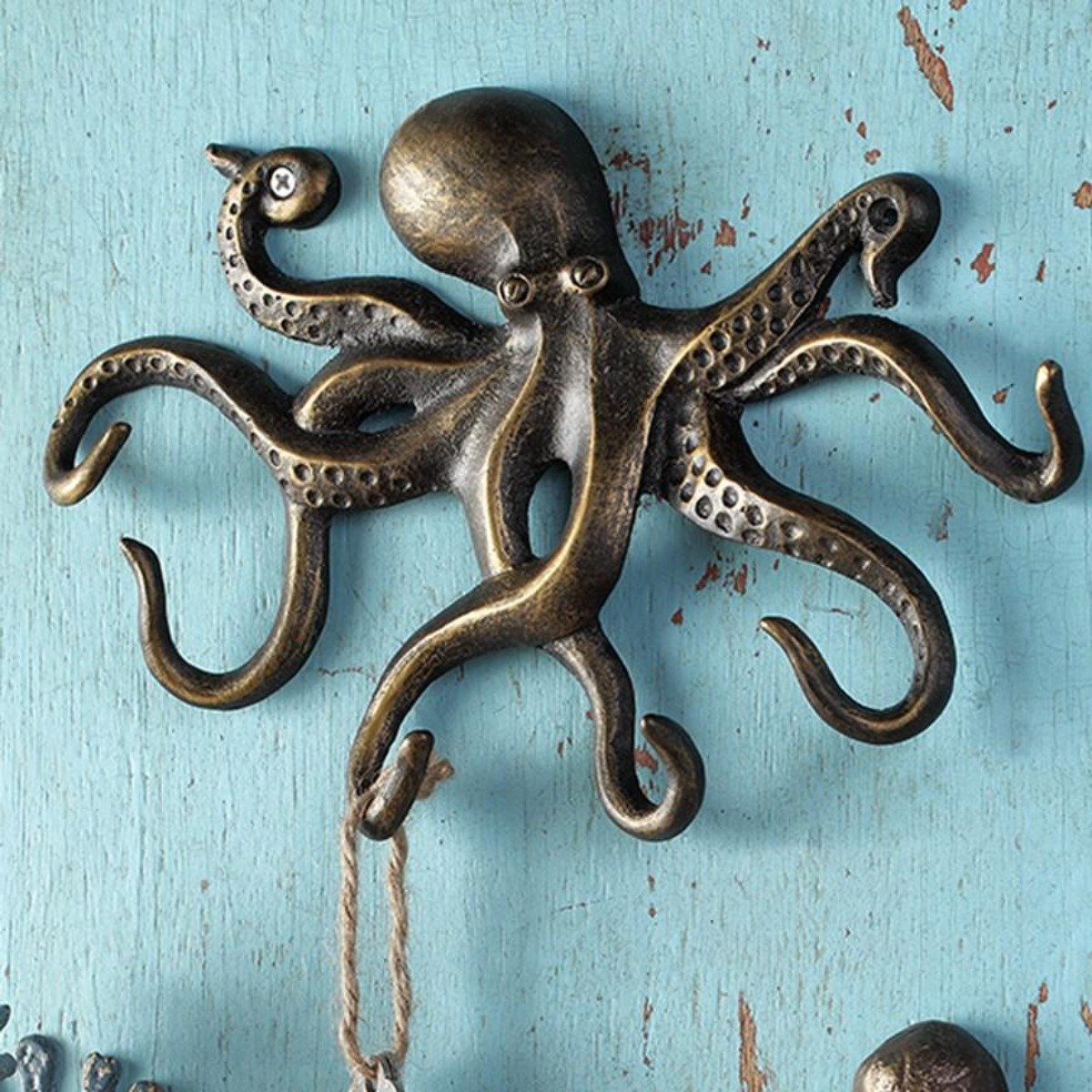 Swimming Octopus Key Hook-Decor | Iron Accents