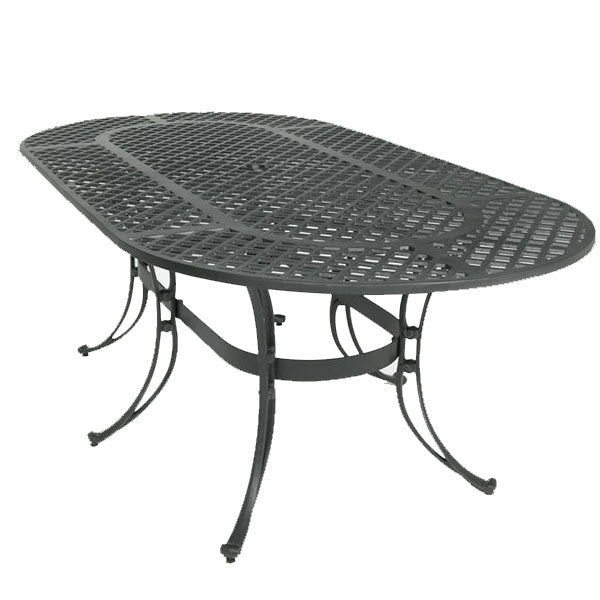 72" Oval Patio Table-Iron Accents