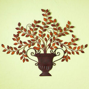 Urn & Leaf Wall Grill-Iron Accents