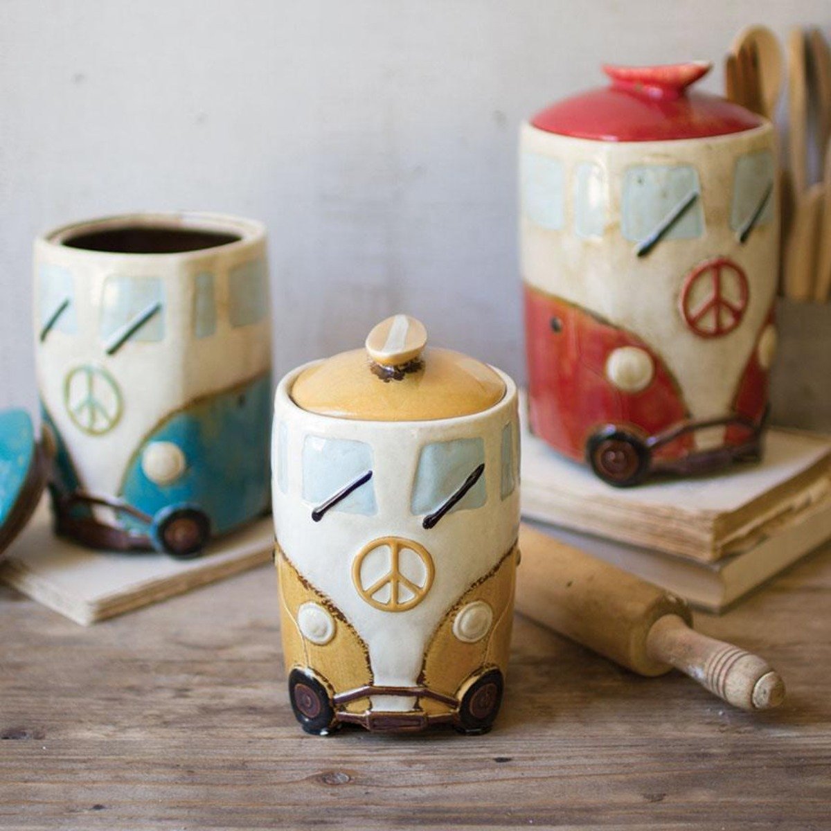 Van Canisters (Set-3)-Tableware | Iron Accents