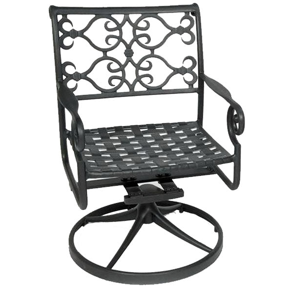 Veracruz Swivel Arm Chair (Set-2)-Iron Accents