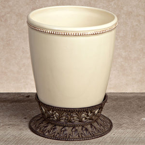 Waste Basket-Iron Accents