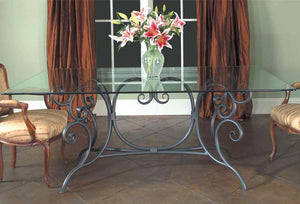 Waterbury Dining Table-Iron Accents