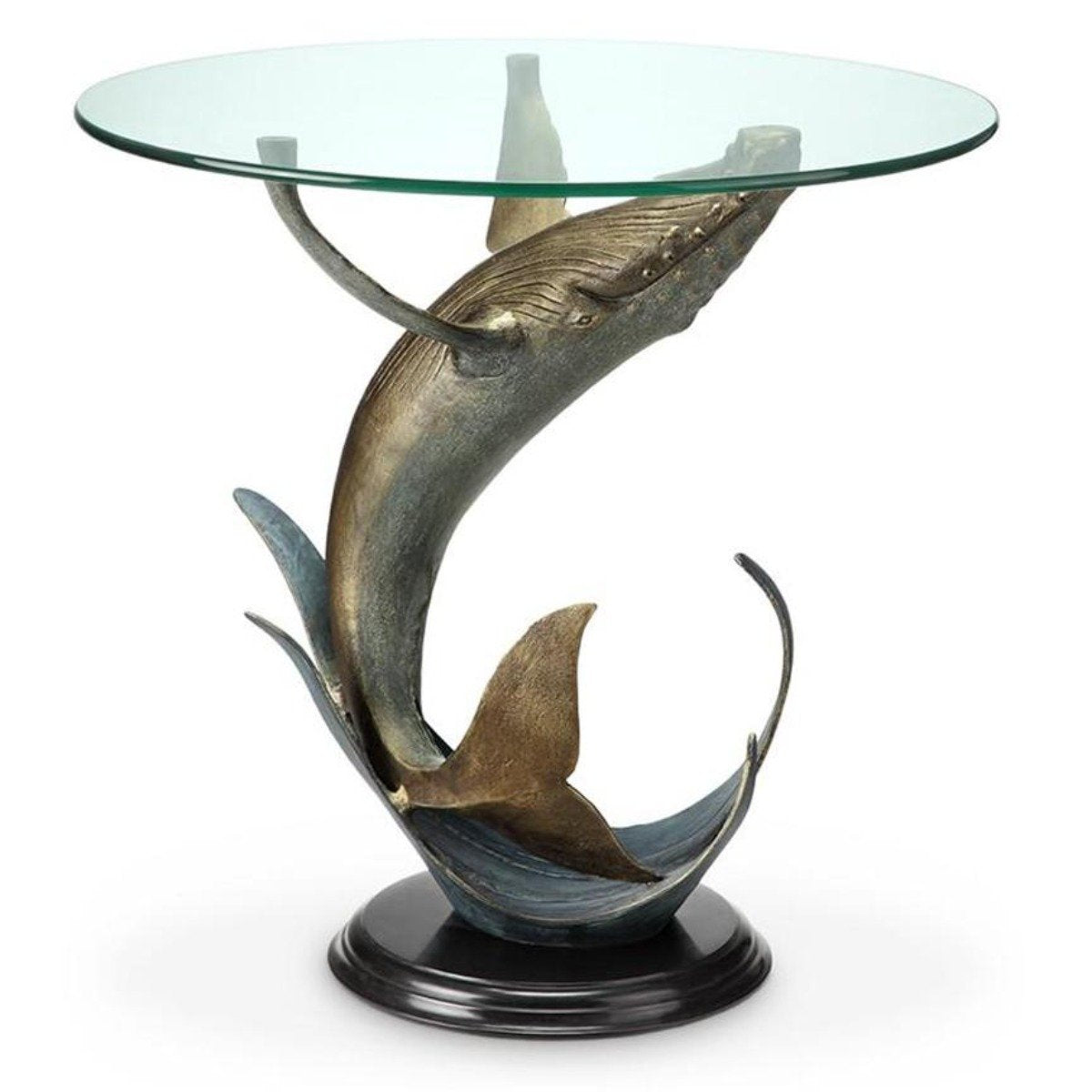 Whale End Table-Decor | Iron Accents