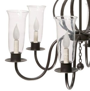 Williamsburg Carriage Chandelier-Iron Accents