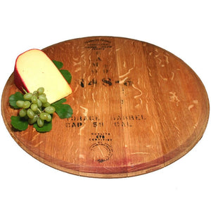 Wine Cask Lazy Susan-Iron Accents