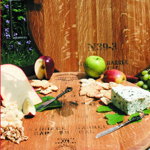 Wine Cask Lazy Susan-Iron Accents