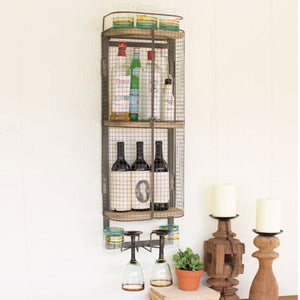 Wire Bar Storage Cabinet-Wall | Iron Accents