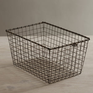 Wire Locker Baskets (Set-6)-Iron Accents