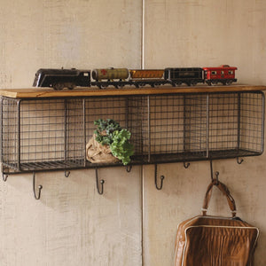 Mesh Cubbies Wall Shelf