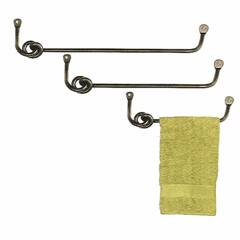 Wall-mounted wrought iron towel bar