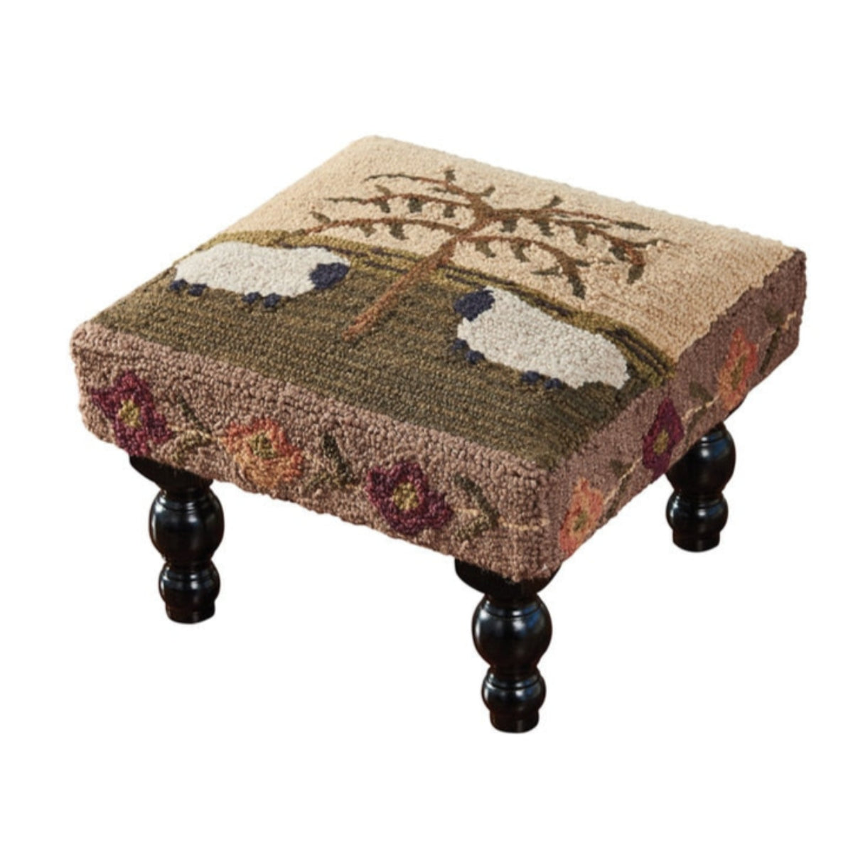 Meadow Hollow Hooked Stool