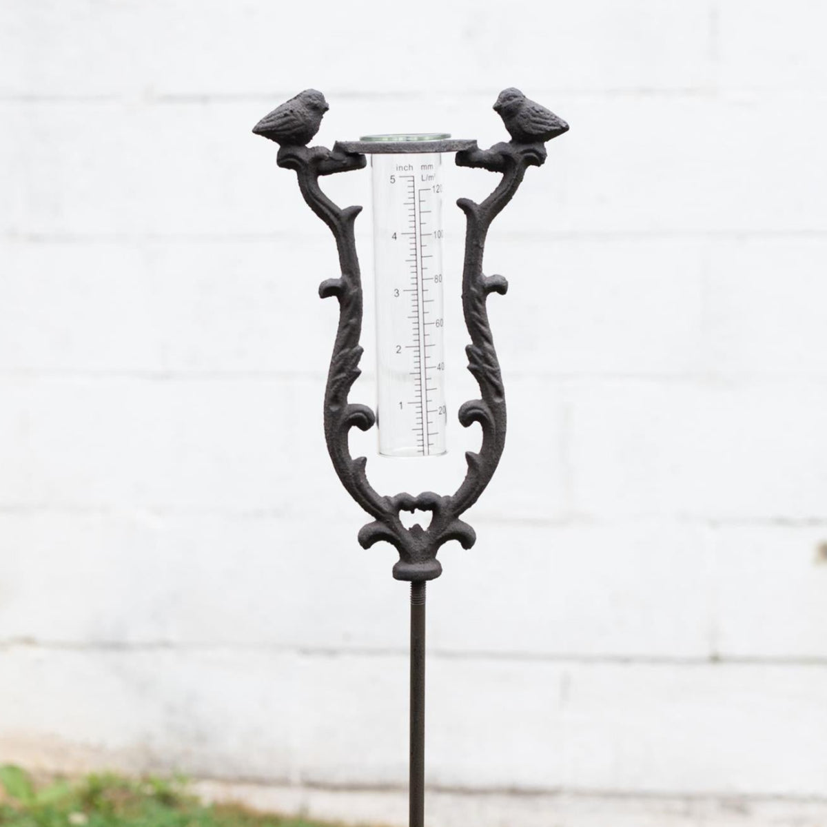 Songbird Yard Stake Rain Gauge