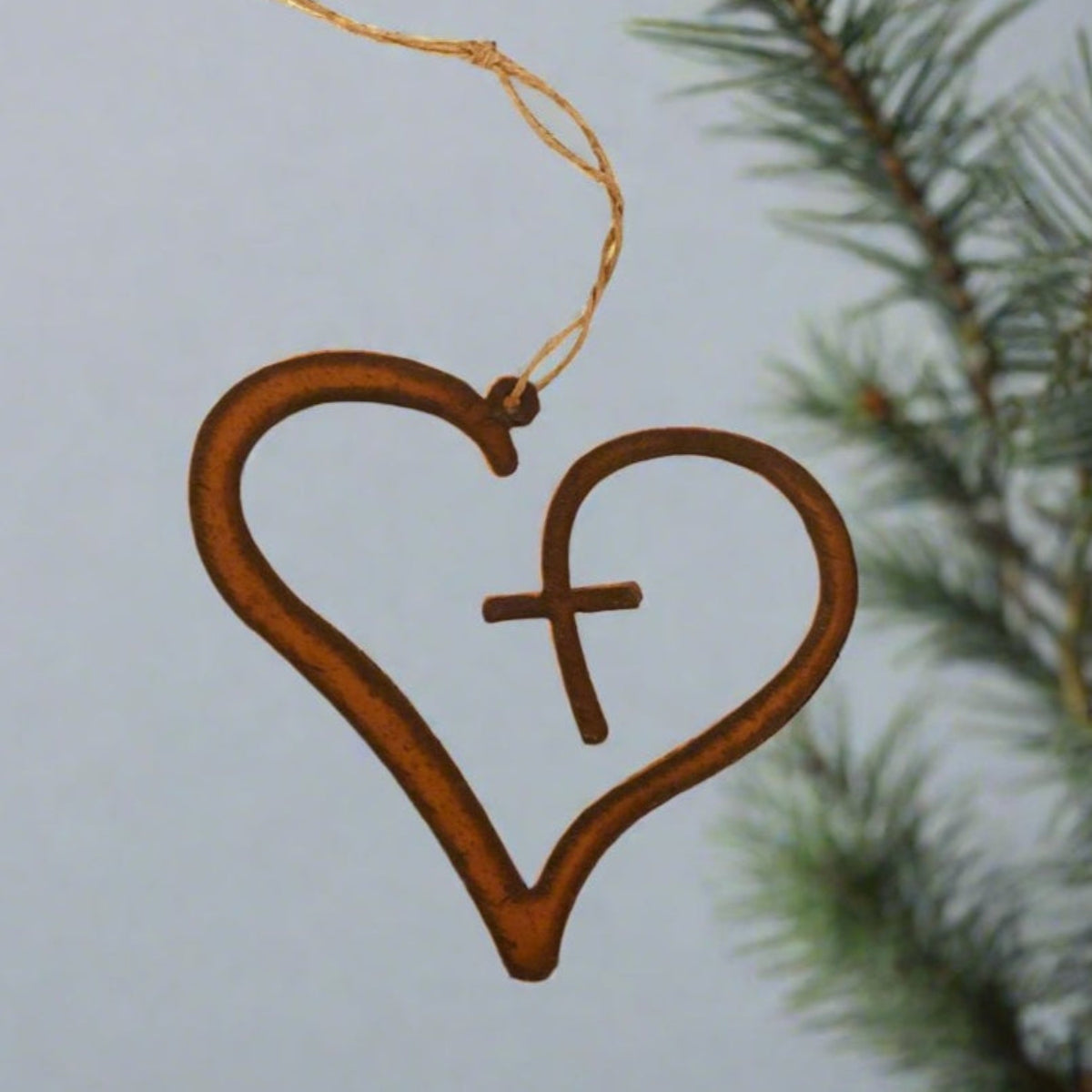 Heart w/ Cross Ornament