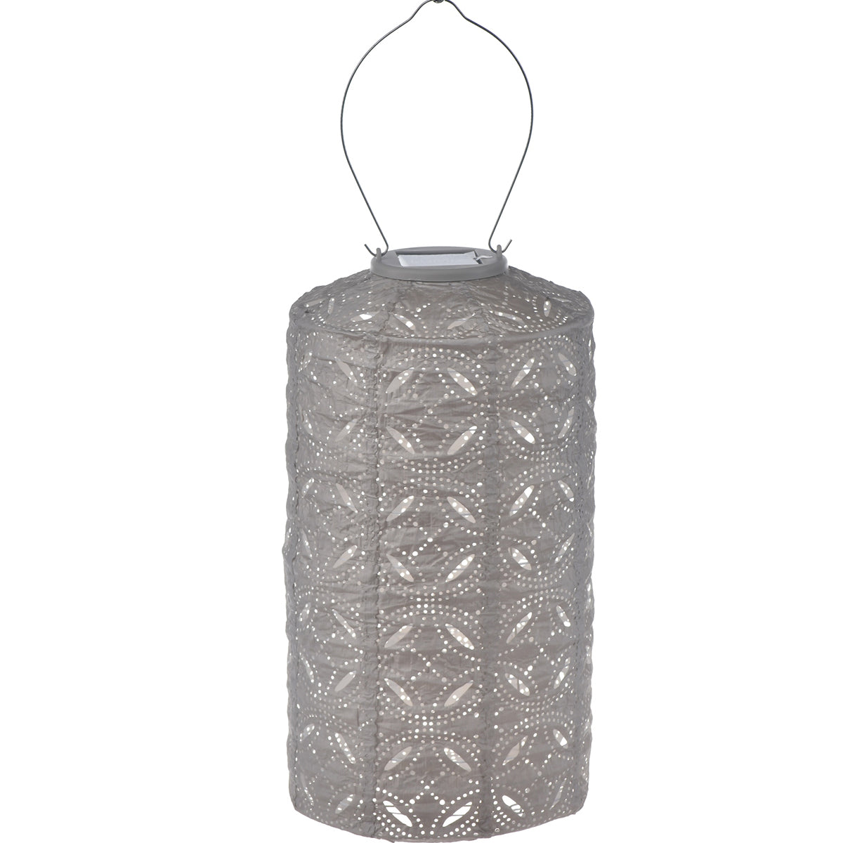 Indoor/Outdoor Cylinder Lantern - Light Taupe