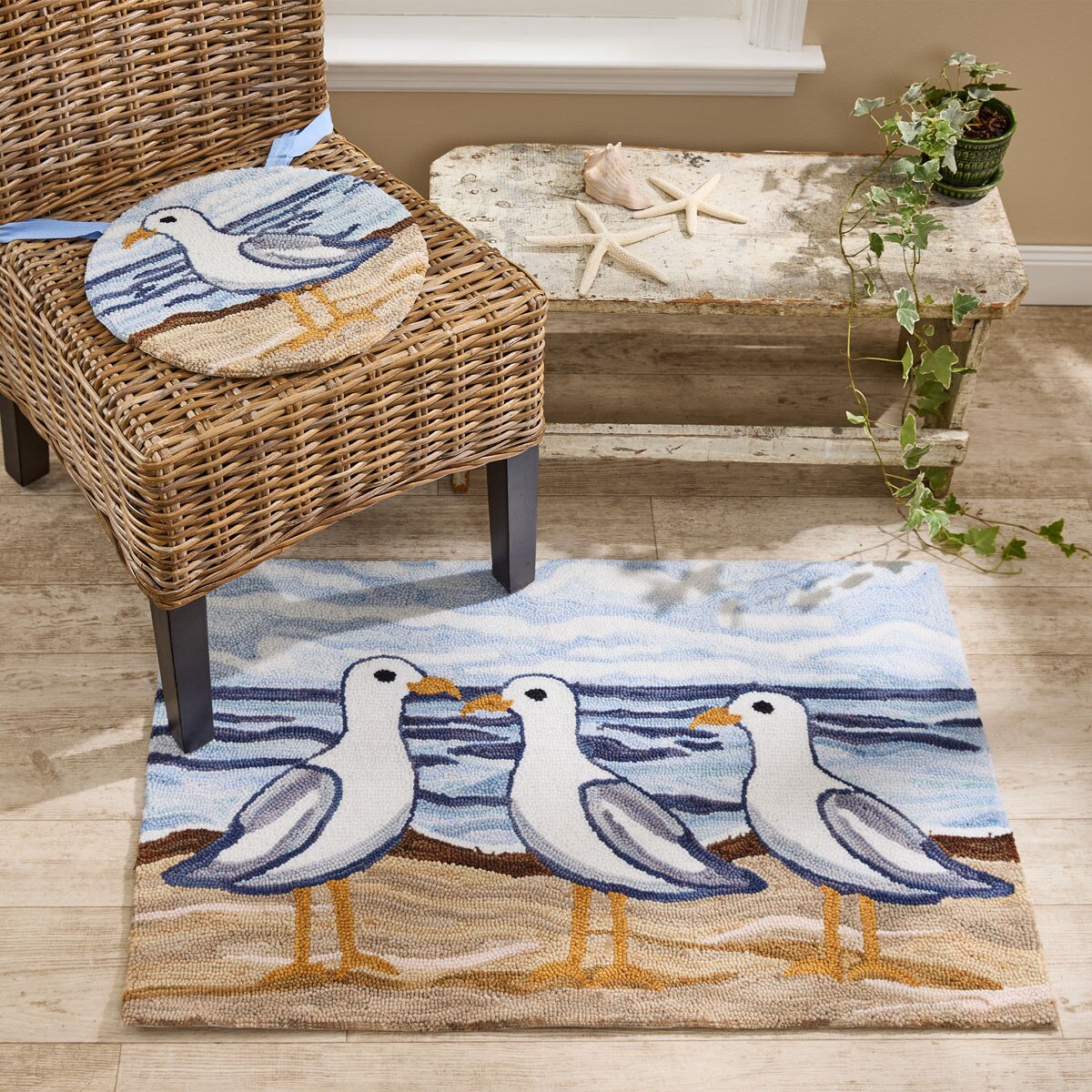 Seaside Watch Hooked Rug