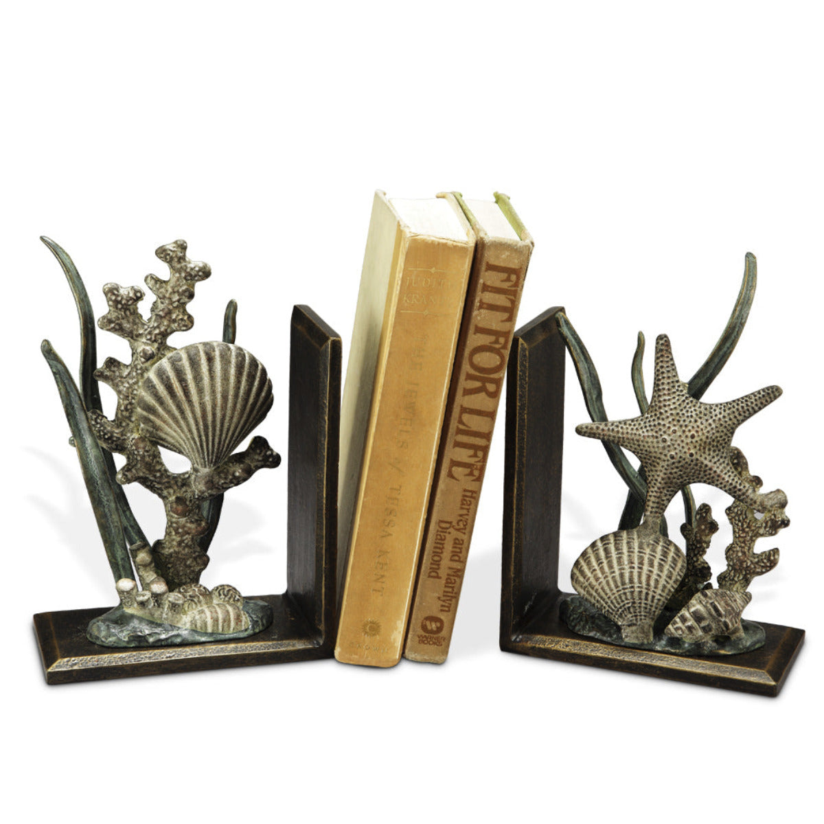 Maritime Echoes Shell Bookends
