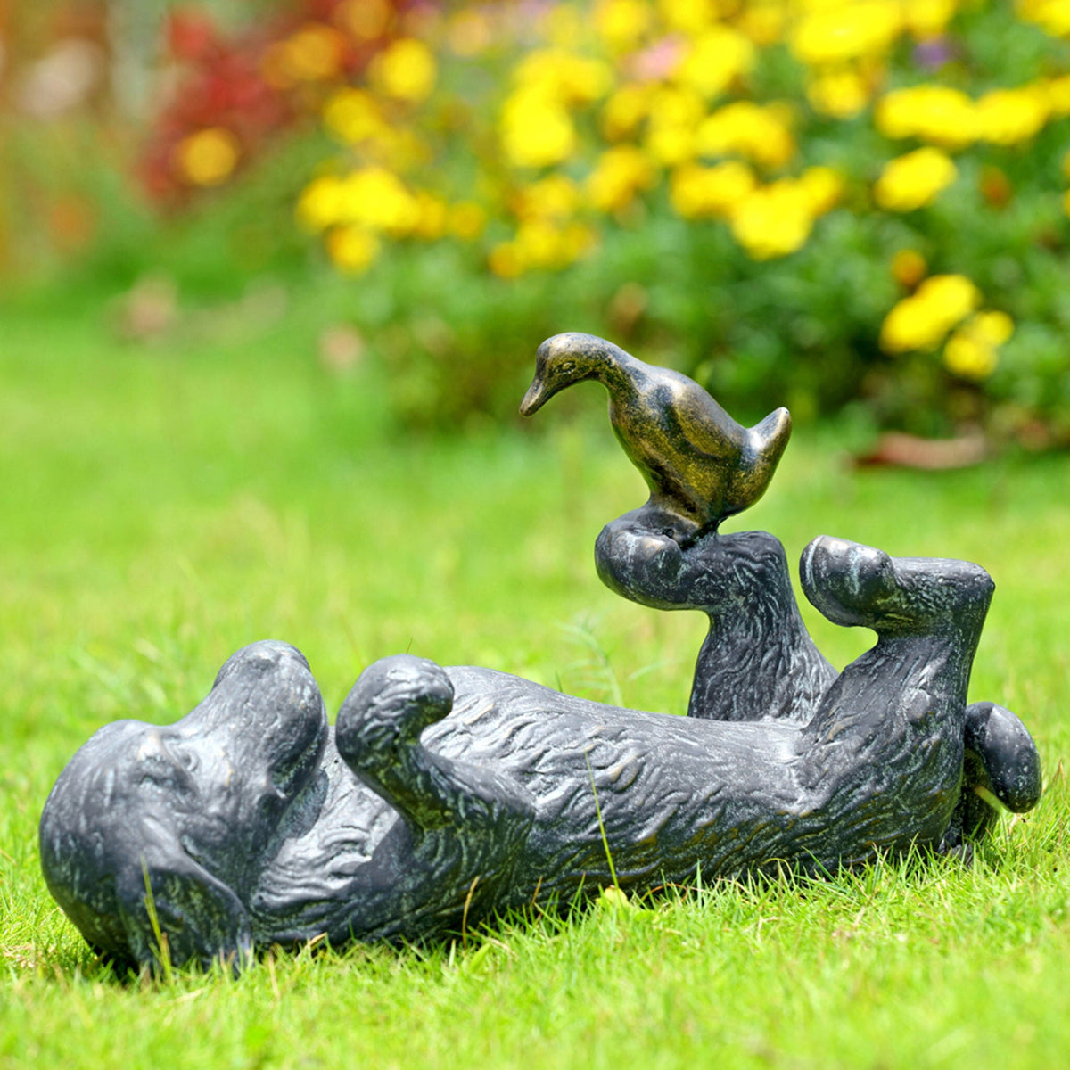 Puppy Play Garden Sculpture