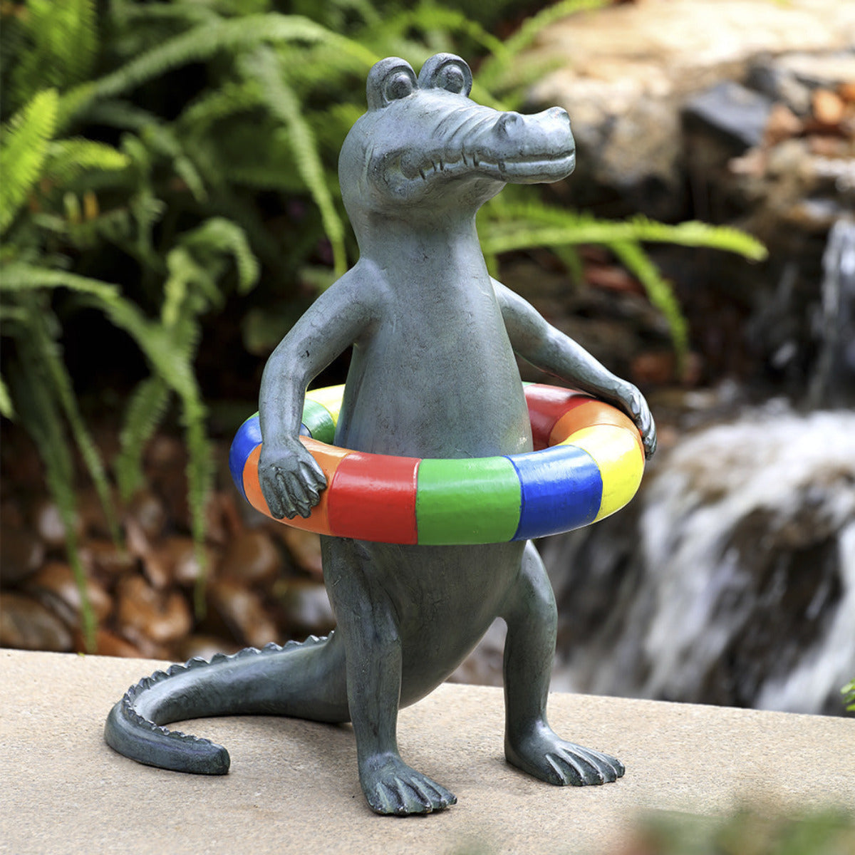 Chill Chomp Alligator Poolside Sculpture