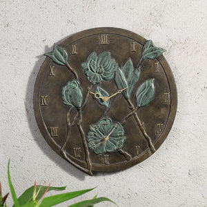 Garden Floral Thermometer / Clock