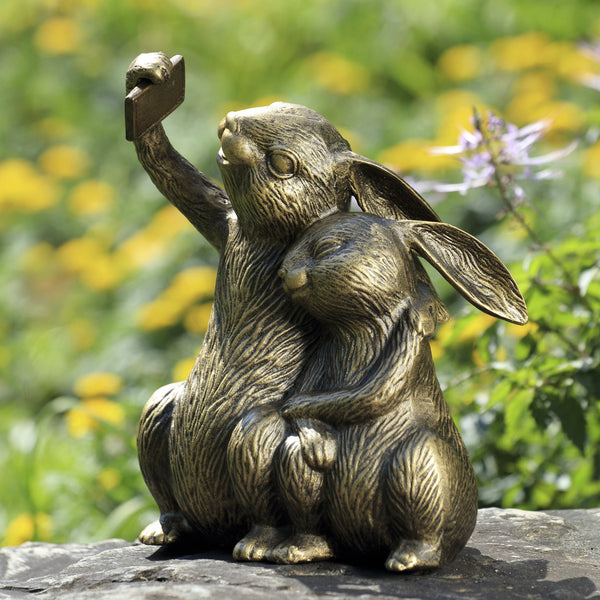 Rabbit Garden Ornament Lawn Patio Hare Sculpture Bunny Statue Home