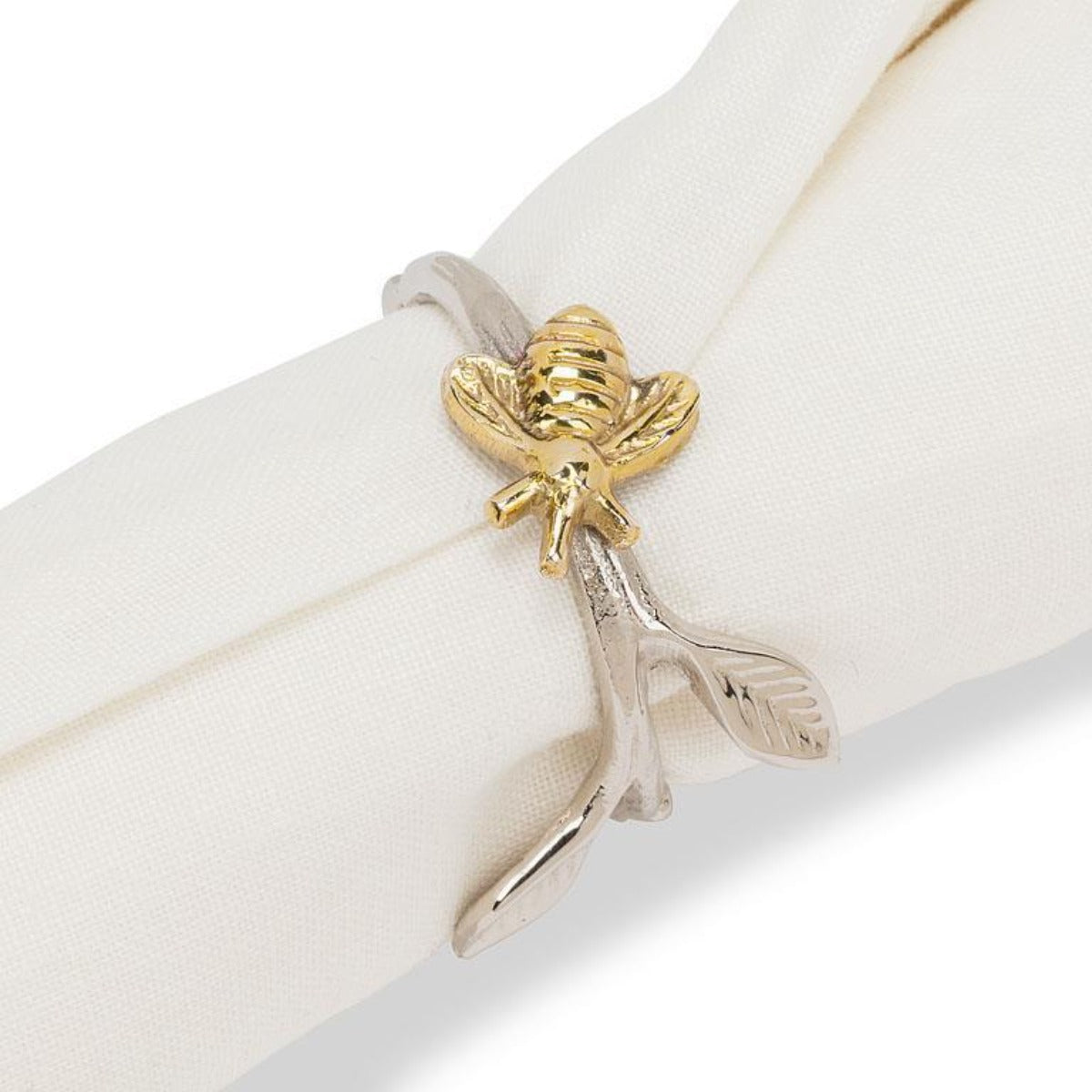 Golden Bee Napkin Rings - Set of 6 Brass Bumblebee Napkin Holders ...