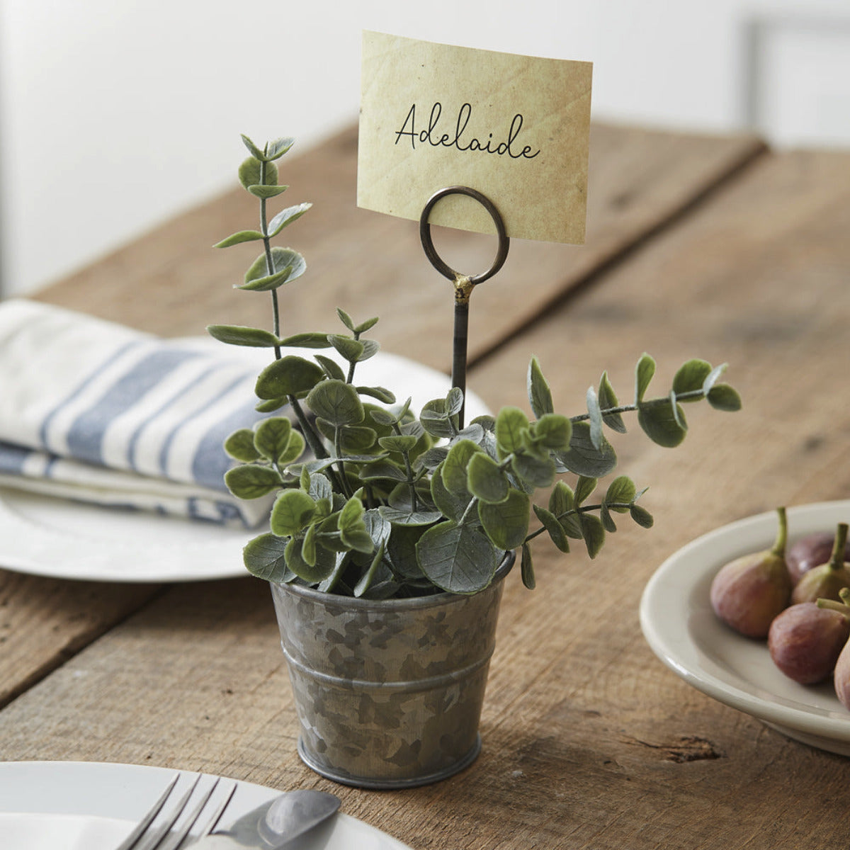 Metal Pail Place Card Holders