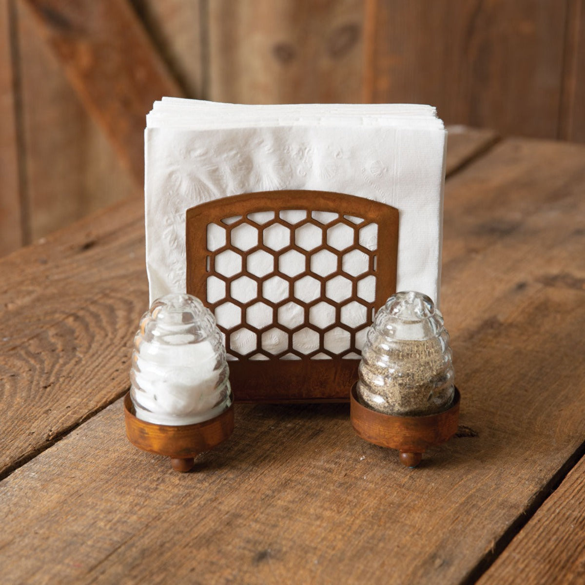 Hive Salt, Pepper & Napkin Caddy