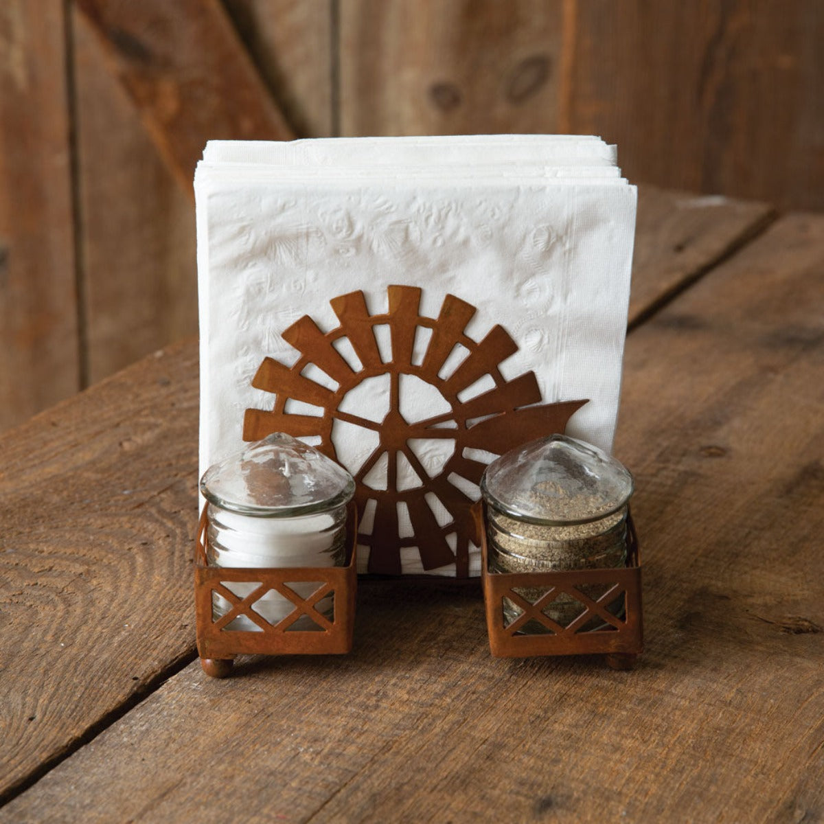 Windmill Salt, Pepper & Napkin Caddy