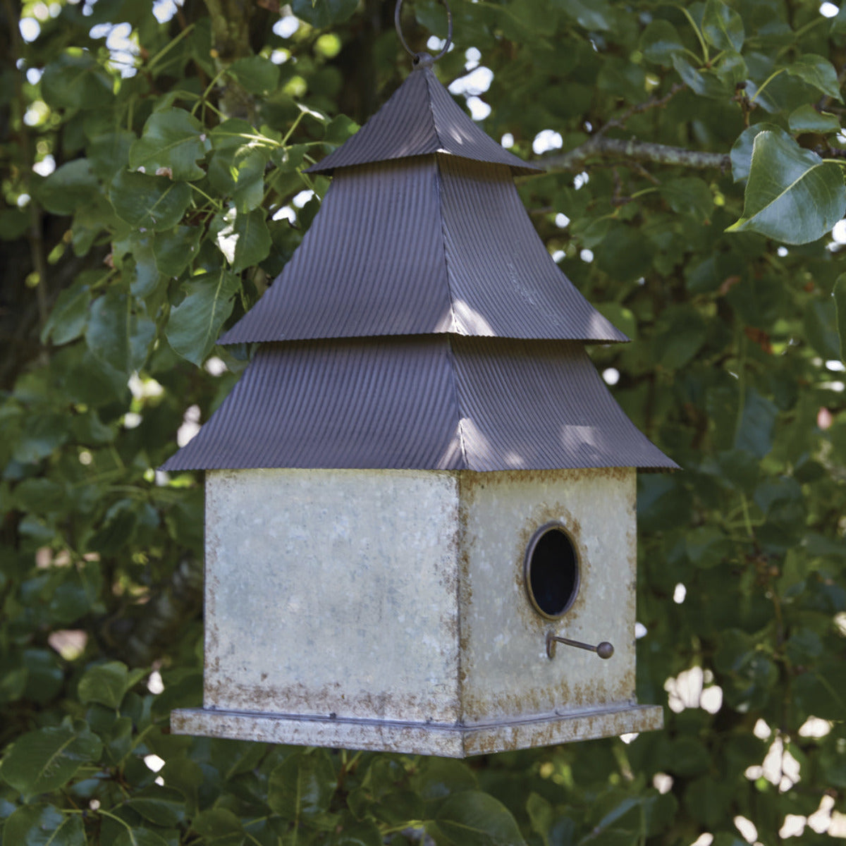 Galvanized Pagoda Birdhouse