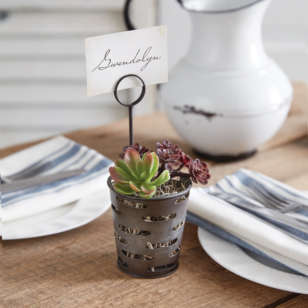 succulent place cards Flamingo Place Card Holders