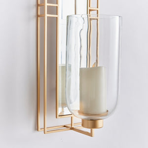 Mirrored Elegance Wall Sconce