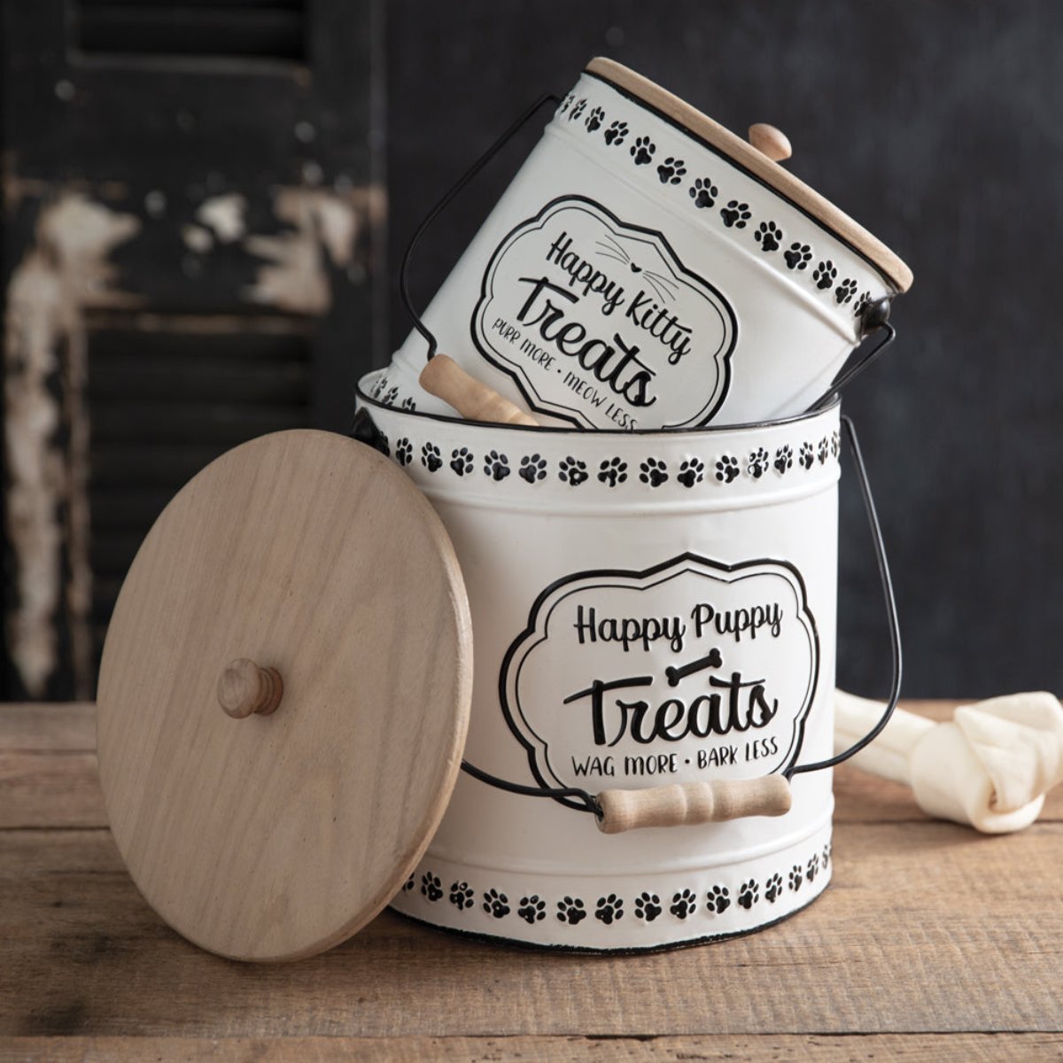 Happy Pet Treat Canisters - Set of 2