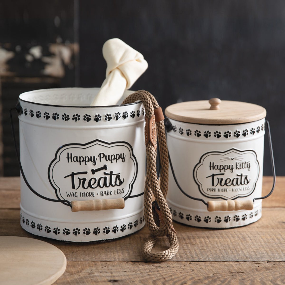 Happy Pet Treat Canisters - Set of 2