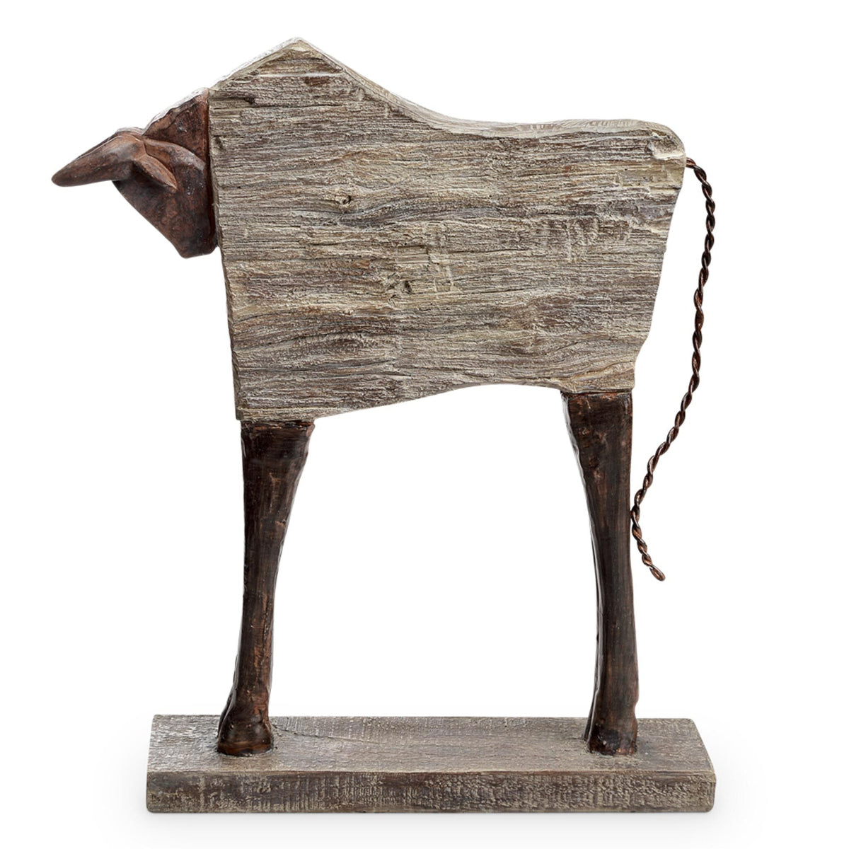 Rustic Bull Sculpture