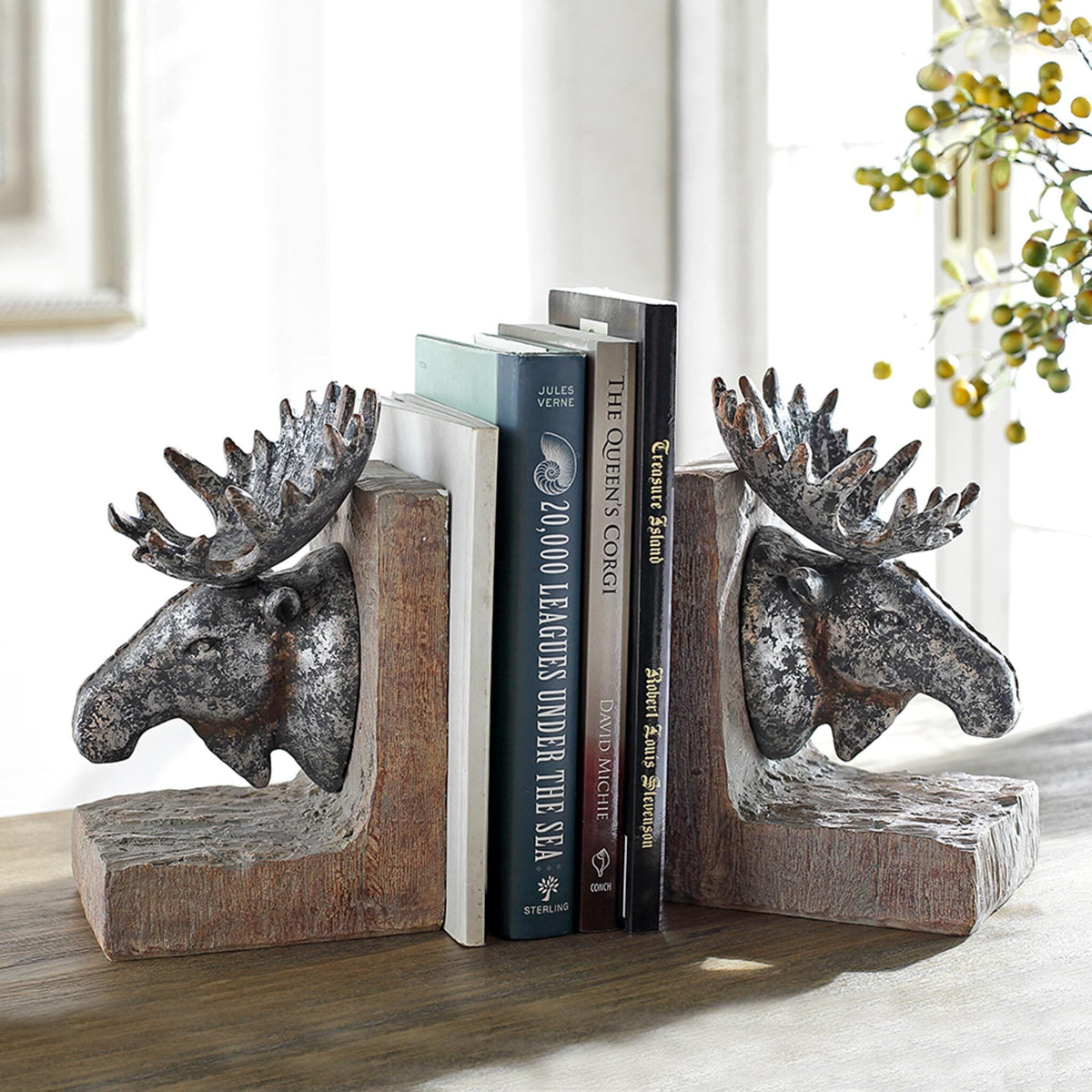 Northwoods Moose Bookends
