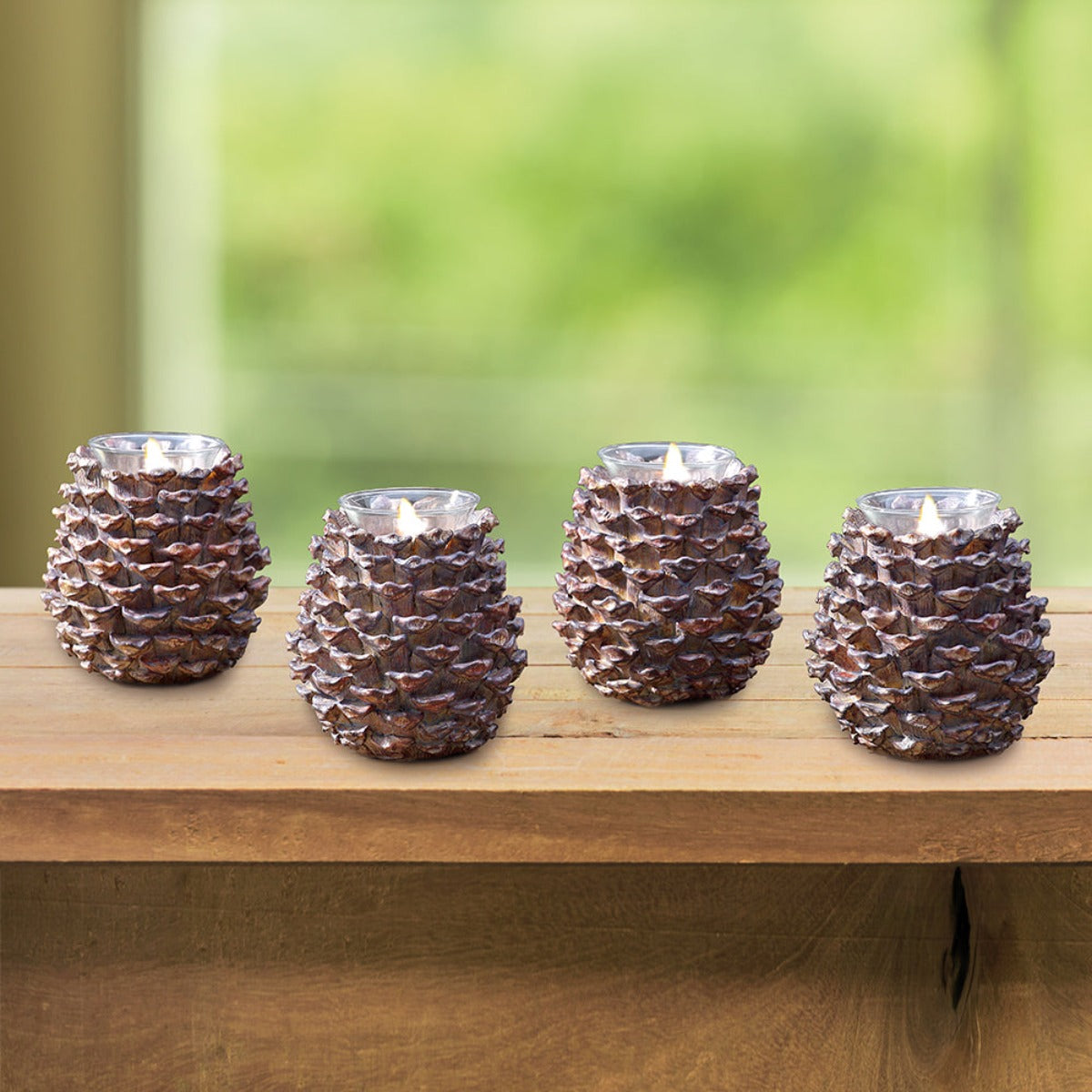 Pinecone Votive Candle Holders