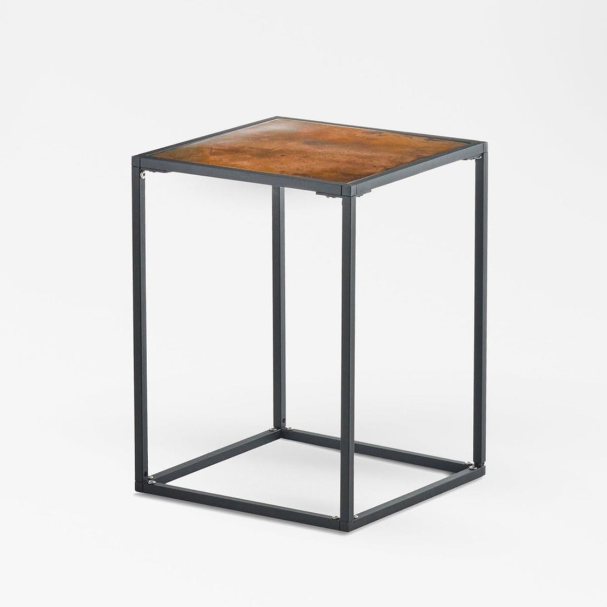Copper Patina Side Table - Square